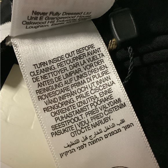 NWT Never Fully Dressed Black Multi Way flowy Dress/cover Gold dots on sheer - Picture 11 of 13